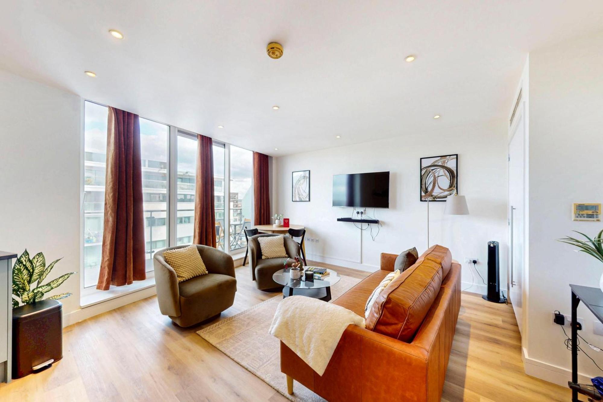 Boho Chic 2bed Apt-marina Views Near River Thames Appartement